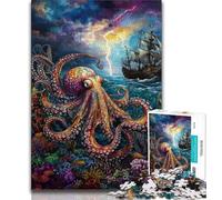 1000 Pieces Jigsaw Puzzles For Teens And Adults Ocean Octopus 1000 Pieces for Teenagers,for Educational Game Challenge Toy Birthday Present, Gifts, Wall Art (size 38x26cm)