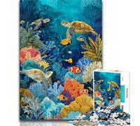 1000 Pieces Jigsaw Puzzles For Teens And Adults Ocean Turtle Adult Puzzles,learning Educational for Is Ideal As A Gift for The Whole Family 38x26cm