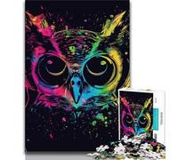 1000 Pieces Jigsaw Puzzles For Teens And Adults Owl with Sunglasses Teenager Puzzles,Fun Present & Activity for Home,Toy for Rainy Days 38x26cm