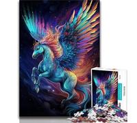 1000 Pieces Jigsaw Puzzles For Teens And Adults Painting of Colorful Flying Horse Adult Puzzles,Perfect for Game Nights, Colorful Toy for Home Gift (size 75x50cm)