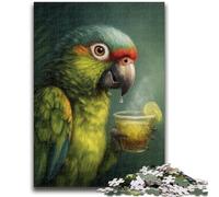 1000 Pieces Jigsaw Puzzles For Teens And Adults Parrot Drinking A Drink Educational Family Game Is Ideal As Gifts for The Whole Family for 14+ 26x38cm