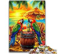 1000 Pieces Jigsaw Puzzles For Teens And Adults Parrot on Vacation Adult Jigsaw,Staycation Kill Time with Fully Interlocking Randomly Shaped Pieces (50x75cm)