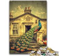 1000 Pieces Jigsaw Puzzles For Teens And Adults Peacock Stress Reliever Difficult Challenge Suitable for Desktop Decoration 50x75cm