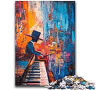 1000 Pieces Jigsaw Puzzles For Teens And Adults Piano Playing Oil Painting Adult Puzzles,Family Educational Games Home Decoration Gift (75x50cm)