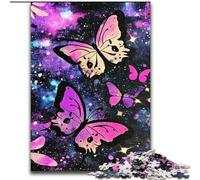 1000 Pieces Jigsaw Puzzles For Teens And Adults Pink Butterfly, for Age 14 Years And over Home Decor As A Gift for The Whole Family And Friends (Size 26x38cm)