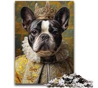 1000 Pieces Jigsaw Puzzles For Teens And Adults Pirate Captain French Bulldog Brain Teaser Game Educational Game for Birthday, Chrismas for for Age 14 50x75cm