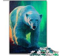1000 Pieces Jigsaw Puzzles For Teens And Adults Polar Bears,Stress Reliever Staycation Kill Time with Matching Poster And Trivia Sheet 38x26cm