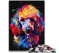 1000 Pieces Jigsaw Puzzles For Teens And Adults Poodle DJ Neon Teenager Puzzles,for Challenging Toy Game And Family Play (26x38cm)