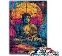 1000 Pieces Jigsaw Puzzles For Teens And Adults Pop-art Golden Buddha Challenging Game And Family Play Educational Game for Birthday, Chrismas 26x38cm