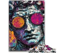 1000 Pieces Jigsaw Puzzles For Teens And Adults Pop-art Michelangelos David Statue Vibrant And Unique Design Relaxing & Challenging Puzzle Experience 26x38cm