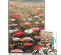 1000 Pieces Jigsaw Puzzles For Teens And Adults Poppy Flower Oil Painting Teenager Puzzles,for Challenging Toy Game And Family Play 26x38cm
