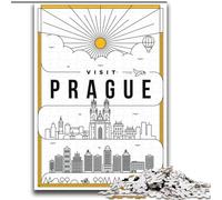 1000 Pieces Jigsaw Puzzles For Teens And Adults Prague Czech Republic, Toy Intellectual Game Enhance Love between Couples for Ages 14+ 75x100cm