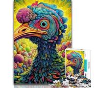 1000 Pieces Jigsaw Puzzles For Teens And Adults Psychedelic Art Bird Teenager Puzzles,Toys Educational Games Stress Relieving Unique Birthday And Gifts (size 38x26cm)