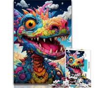 1000 Pieces Jigsaw Puzzles For Teens And Adults Psychedelic Art Dragon,Educational Games Home Decoration Educational Game for Birthday,Chrismas 38x26cm