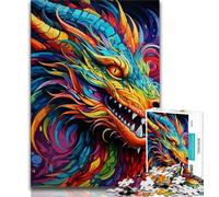 1000 Pieces Jigsaw Puzzles For Teens And Adults Psychedelic Art Dragon Teenager Puzzles,for Challenging Toy Game And Family Play 26x38cm