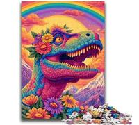 1000 Pieces Jigsaw Puzzles For Teens And Adults Psychedelic Dinosaur 1000 Pieces for Adults,Educational Games DIY Toys Great Gifts And Toys (26x38cm)