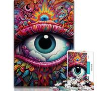 1000 Pieces Jigsaw Puzzles For Teens And Adults Psychedelic Eyes Adult Jigsaw,Educational Toys & Games for Adults And Teenagers (size 38x26cm)