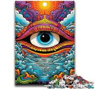 1000 Pieces Jigsaw Puzzles For Teens And Adults Psychedelic Eyes Adult Jigsaw,Staycation Kill Time with Fully Interlocking Randomly Shaped Pieces (50x75cm)