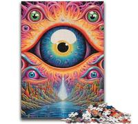 1000 Pieces Jigsaw Puzzles For Teens And Adults Psychedelic Eyes Teenager Puzzles,for Challenging Toy Game And Family Play (26x38cm)