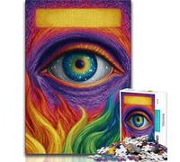 1000 Pieces Jigsaw Puzzles For Teens And Adults Psychedelic Eyes,Toys Educational Games Stress Relieving Great Gifts And Toys (38x26cm)