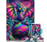1000 Pieces Jigsaw Puzzles For Teens And Adults Psychedelic Flying Dragon Adult Puzzles,Perfect for Game Nights, Colorful Toy for Home Gift (size 38x26cm)