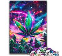 1000 Pieces Jigsaw Puzzles For Teens And Adults Psychedelic Leaves Challenging To Complete But Fun And Humorous Birthday Present, Gifts, Wall Art 50x75cm