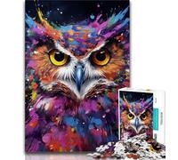 1000 Pieces Jigsaw Puzzles For Teens And Adults Psychedelic Owl Adult Jigsaw,Educational Toys & Games for Adults And Teenagers (size 75x50cm)