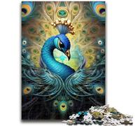 1000 Pieces Jigsaw Puzzles For Teens And Adults Psychedelic Peacock Puzzles,deal As Gifts for The Whole Family for Ages 14+ (38x26cm)