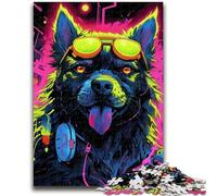 1000 Pieces Jigsaw Puzzles For Teens And Adults Psychedelic Poodle Teenager Puzzles,is Ideal As Gifts for The Whole Family for Age 14 (26x38cm)