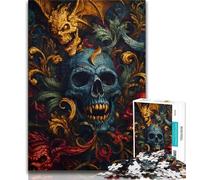 1000 Pieces Jigsaw Puzzles For Teens And Adults Psychedelic Skull Adult Jigsaw,Educational Games Wall Decoration Unique Birthday And Xmas Gifts (size 75x50cm)