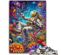 1000 Pieces Jigsaw Puzzles For Teens And Adults Psychedelic Smoke Astronaut Stress Reliever Difficult Challenge Is Ideal As Gifts for The Whole Family 50x75cm