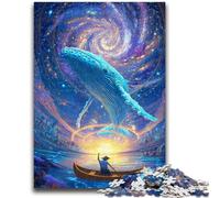1000 Pieces Jigsaw Puzzles For Teens And Adults Psychedelic Whale Suitable for People Aged 14 And Above Educational Game Challenge Toy Gift For Birthdays 26x38cm