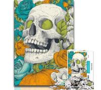 1000 Pieces Jigsaw Puzzles For Teens And Adults Pumpkin Skeleton Adult Puzzles,learning Educational for Is Ideal As A Gift for The Whole Family 38x26cm