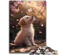 1000 Pieces Jigsaw Puzzles For Teens And Adults Puppy And Butterfly Educational Family Game Is Ideal As Gifts for The Whole Family for 14+ 50x75cm