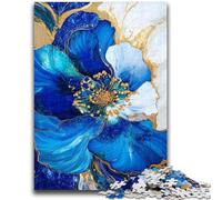 1000 Pieces Jigsaw Puzzles For Teens And Adults Purples And Teals Floral Art for Age 14+ Quiz Game Fun at Home Activities, Birthday Present,Travel Gifts 26x38cm