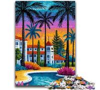 1000 Pieces Jigsaw Puzzles For Teens And Adults Resort City 1000 Pieces for Teenagers,Fun Games Wall Decoration Unique Birthday And Xmas Gifts (38x26cm)