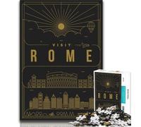 1000 Pieces Jigsaw Puzzles For Teens And Adults Rome Italy,Vibrant And Unique Design Relaxing & Challenging Puzzle Experience (38x26cm)