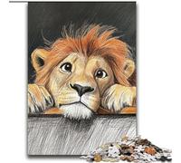 1000 Pieces Jigsaw Puzzles For Teens And Adults Sad Lion,Challenging To Complete But Fun And Humorous Unique Birthday And Gifts 38x52cm