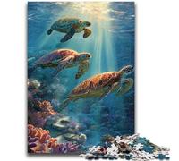 1000 Pieces Jigsaw Puzzles For Teens And Adults Sea Turtle Adult Jigsaw,Staycation Kill Time with Fully Interlocking Randomly Shaped Pieces (50x75cm)