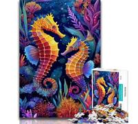 1000 Pieces Jigsaw Puzzles For Teens And Adults Seahorse Adult Jigsaw,Educational Toys & Games for Adults And Teenagers (size 38x26cm)