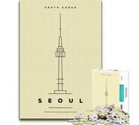 1000 Pieces Jigsaw Puzzles For Teens And Adults Seoul South Korea,Challenging Game Toys for Is Ideal As A Gift for The Whole Family (38x26cm)