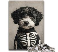 1000 Pieces Jigsaw Puzzles For Teens And Adults Skeleton Dog for And 14 Years And over Interesting Stress Reduction Gifts for Friends And Family 26x38cm