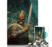 1000 Pieces Jigsaw Puzzles For Teens And Adults Skeleton King Warrior Adult Jigsaw,Educational Toys & Games for Adults And Teenagers (size 75x50cm)