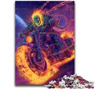 1000 Pieces Jigsaw Puzzles For Teens And Adults Skeleton Motorcycle Brain Teaser Game Wall Decoration Unique Birthday And Xmas Gifts 26x38cm