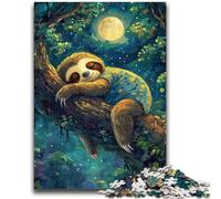 1000 Pieces Jigsaw Puzzles For Teens And Adults Sleeping Sloth 1000 Pieces for Adults,with Matching Poster And Trivia Sheet for Ages 14+ (50x75cm)