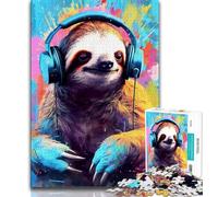 1000 Pieces Jigsaw Puzzles For Teens And Adults Sloth Colorful Teenager Puzzles,Educational Stress Relief Toy Great Gifts And Toys (size 75x50cm)