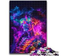 1000 Pieces Jigsaw Puzzles For Teens And Adults Smoke Skull Challenging To Complete But Fun And Humorous Birthday Present, Gifts, Wall Art 38x26cm
