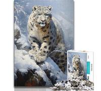 1000 Pieces Jigsaw Puzzles For Teens And Adults Snow Leopard Adult Puzzles,Perfect for Game Nights, Colorful Toy for Home Gift (size 38x26cm)