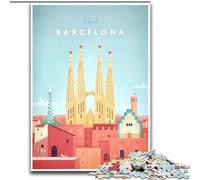 1000 Pieces Jigsaw Puzzles For Teens And Adults Spain Barcelona TraveL Art, Suitable for People Aged 14 And Above Educational Games Secret Santa Gifts 50x75cm