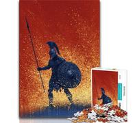 1000 Pieces Jigsaw Puzzles For Teens And Adults Spartan Warrior Painting,Toys Educational Games Stress Relieving Great Gifts And Toys (38x26cm)
